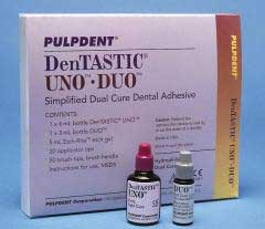 DenTASTIC Uno Duo Dual-Cure Adhesive System, Complete Kit. Kit Contains: 6 ml Bottle DenTASTIC