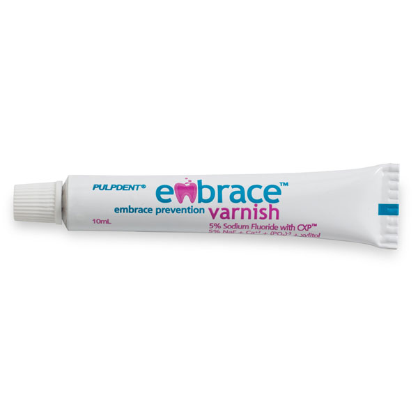 Embrace Varnish, 5% Sodium Fluoride with CXP - 12 mL TUBE. CXP = Xylitol-coated Calcium