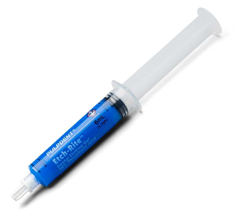 Etch-Rite etching gel - 38% Phosphoric Acid, Single 6 mL Syringe