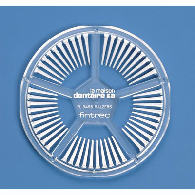 Fintrec Transparent Wedges, silver coated on daisy wheels, box of 250. one size fits all. These