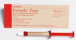 Forendo Calcium Hydroxide Paste with Iodoform in a Silicone Oil Base. Bactericidal