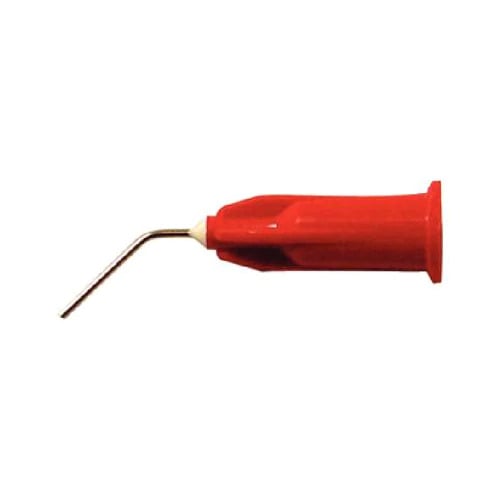 Pulpdent Pre-Bent applicator tips, 23G x 1/2" RED Luer Lock, 100/pk. For use with Pit & Fissure