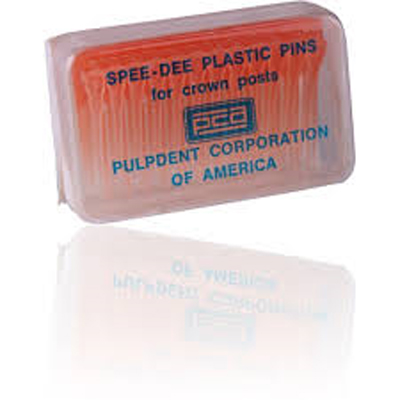 Spee-Dee Plastic Pins, Burn out pins for direct cast core technique, Box of 60 Pins