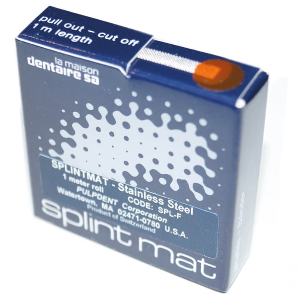 SplintMat fine woven stainless steel mesh grid splint in a roll. 1 meter (39") long x 4 mm wide