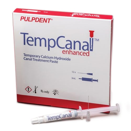 Temp-Canal Kit, Calcium Hydroxide, Radiopaque. 1 - 3 mL Syringe and 12 Needles (22 ga. & 25 ga.)