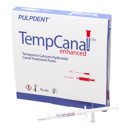 TempCanal Enhanced Calcium Hydroxide canal treatment paste kit, 4 x 1.2mL syringes & 20 Endo