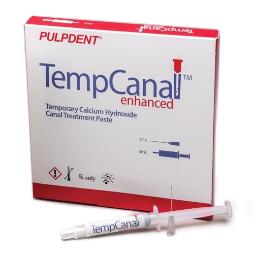 TempCanal Enhanced Calcium Hydroxide canal treatment paste kit, 3mL syringe & 12 Endo irrigation