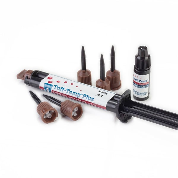 Tuff-Temp Plus A2 5ml Syringe Kit. Provisional Veneer, Crown and Bridge Resin, Dual Cure - 5 mL
