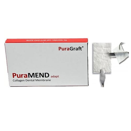 PuraMEND adapt Membrane, 20 X 30 mm. Resorbable Collagen Membrane is used in oral surgical