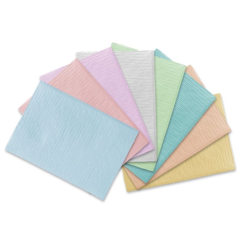 PureLife+ 2-Ply Paper/1-Ply Poly Dental Bib, White, 500/Case. Tear resistant, ensuring maximum