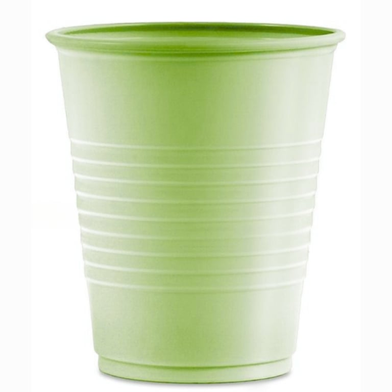 PureLife+ 5 oz Plastic Cups, Green, 1000/Case