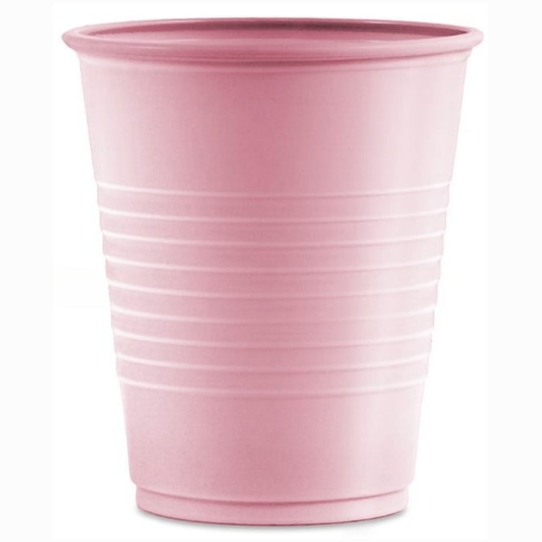 PureLife+ 5 oz Plastic Cups, Pink, 1000/Case