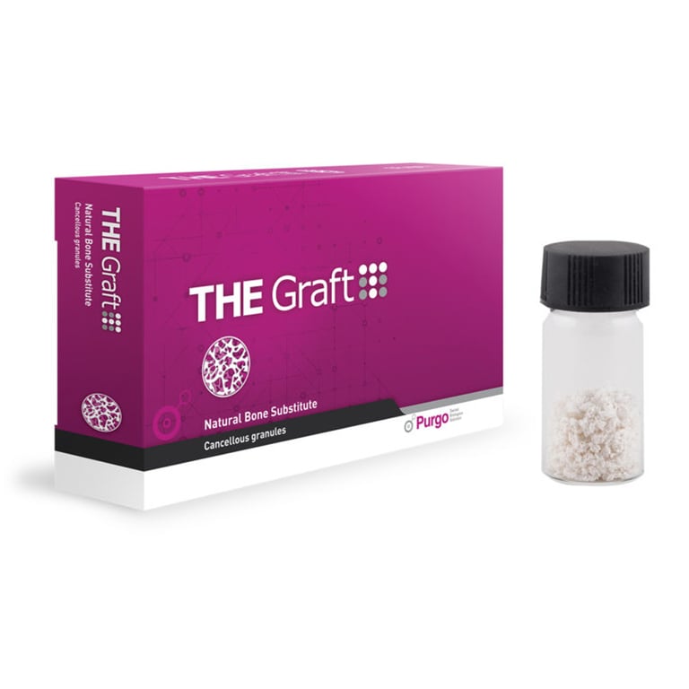 THE Graft Sterile Cancellous Granule, 0.25 - 1.0mm, 4.8cc Vial, 1/Pk. Natural, porous bone mineral