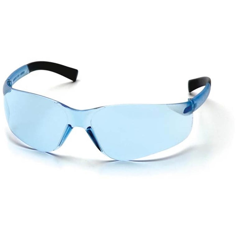 Ztek Adult 110mm Safety Glasses, Blue, 1/Pk. Features integrated nosepiece and soft, non-slip