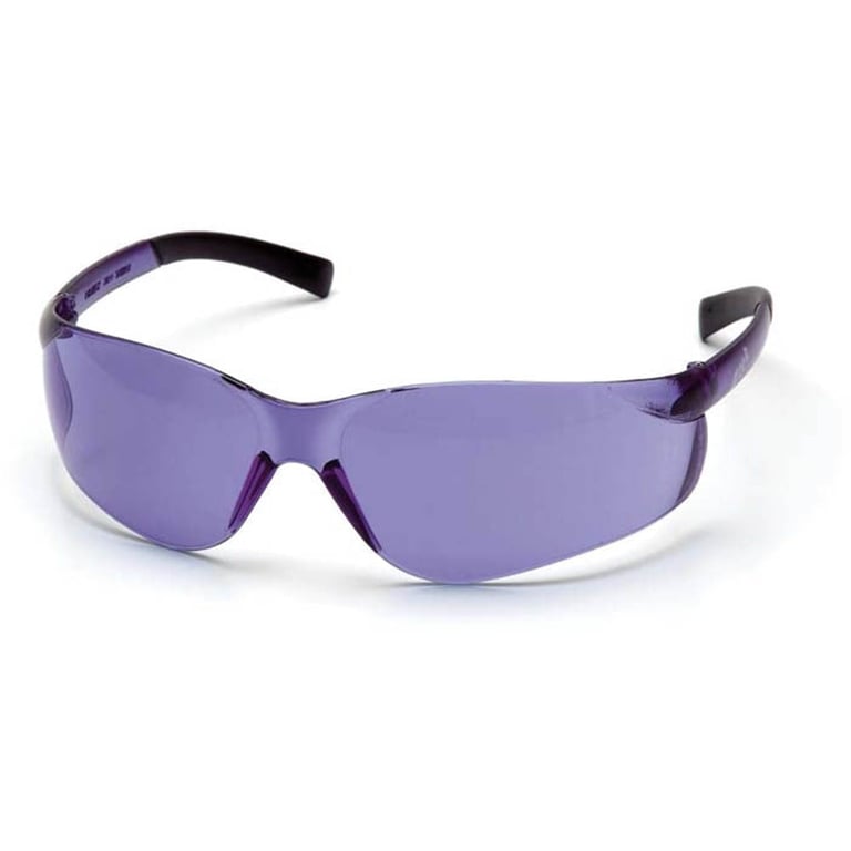 Ztek Adult 110mm Safety Glasses, Purple, 1/Pk. Features integrated nosepiece and soft, non-slip