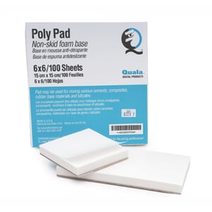 Quala 3" x 3" (8cm x 8cm) Poly Mixing Pads, 6/Pk, 100 sheet pads. Box of 6 pads