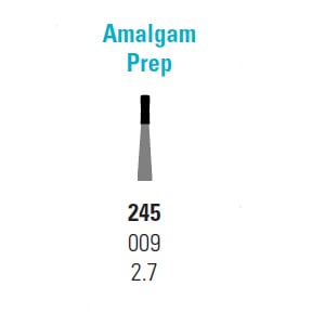 Quala FG #245 Amalgam Preparation Carbide Bur, Package of 10
