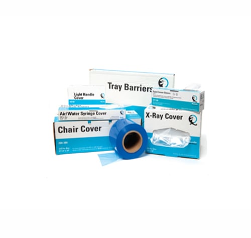 Quala 15" x 26" Clear plastic x-ray sleeves, fits over most x-ray heads, tapered design, box of 250