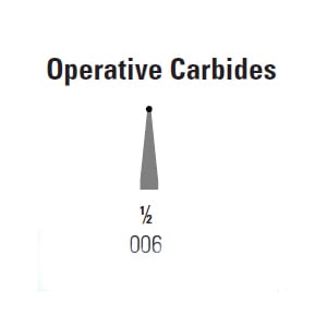 Quala FG #1/2 Round Carbide Bur, Package of 10