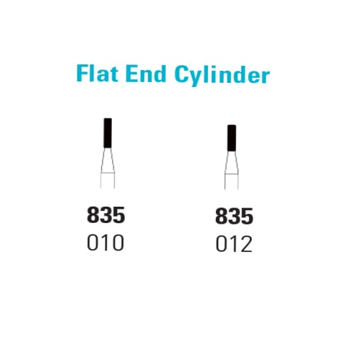 Quala FG #835-010 Flat End Cylinder Multi-Use Diamond, Coarse Grit, pack of 5 diamonds