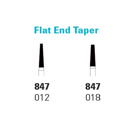 Quala FG #847 018 Flat End Taper Single Use Diamond, Super Coarse Grit, pack of 10 diamonds