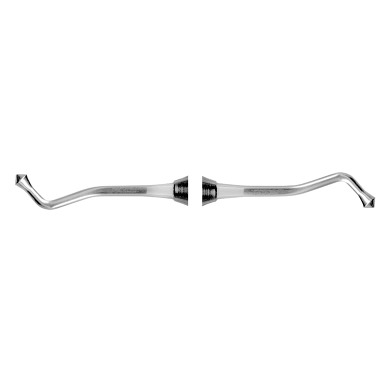 Quala #21B Large Acorn double end stainless steel burnisher with standard 1/4" round handle