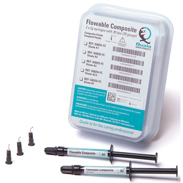 Quala A3.5 Syringe - Universal Nano-Hybrid Composite, 2 - 2 Gm syringe w/ 20 Tips (20 Gauge)