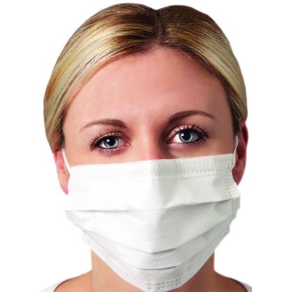 Quala Earloop Face Mask, White, 50/Box. Hypoallergenic, latex free and extra soft material