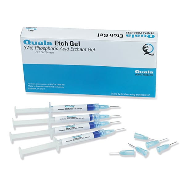 Quala Etch Gel 37% Phosphoric Acid Economy Kit, Includes 12 - 2.0 ml Syringes & 50 Applicator