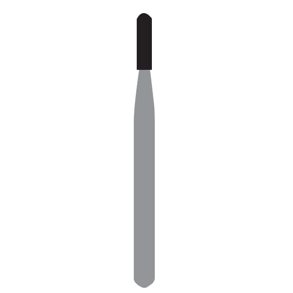 Quala FG #1557 straight round end (dome) crosscut fissure carbide bur, pack of 10 burs