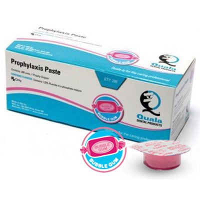 Quala Fine grit, Bubblegum flavored Prophy Paste with 1.23% Fluoride and Xylitol, Box of 200 - 2