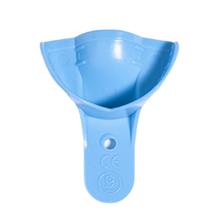 Quala #9 Disposable Non-Perforated Upper Anterior Plastic Impression Tray, 12/Pk