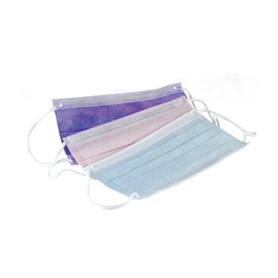 Quala Ear-Loop Masks, Lavender, 50/Box. Latex-free
