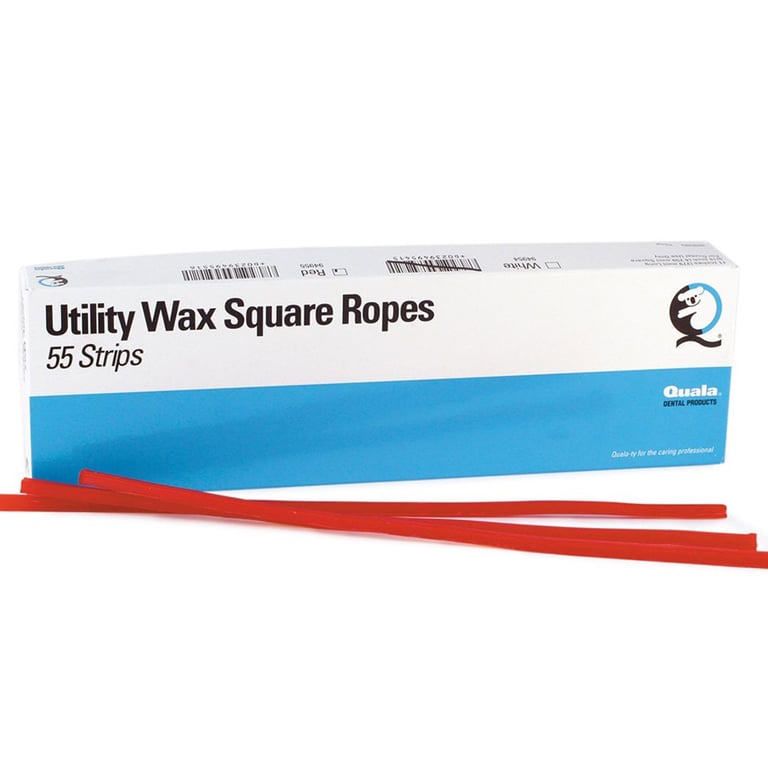 Quala Utility Wax Square Ropes White, 55/Box