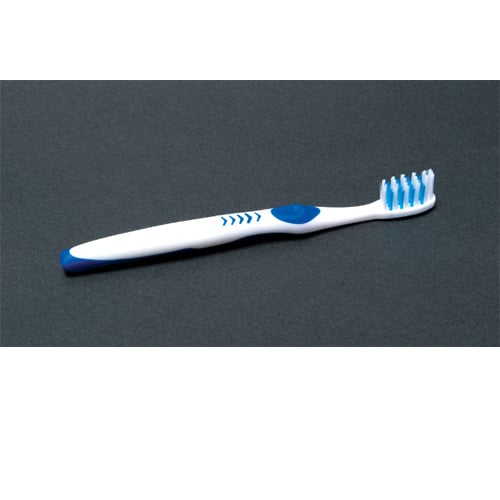 Quala Adult Opaque Toothbrush with Action Tip, 37 Tufts, Soft, Straight handle with compact oval