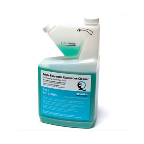 Quala Triple Enzymatic Evacuation Cleaner, Fresh Scent, 1 Quart (32oz) Concentrate. Non-Foaming
