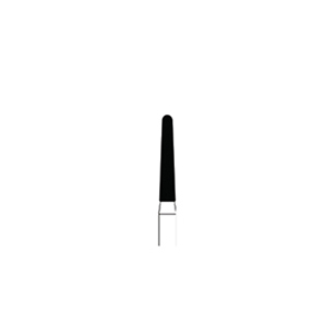 Quala SS #855 016 Round End Taper Single Use Diamond, Medium Grit, SHORT SHANK, pack of 10 diamonds