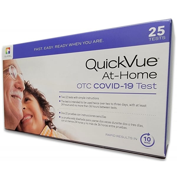 QuickVue AtHome OTC COVID19 Test Kit, 25 Tests/Box Net32