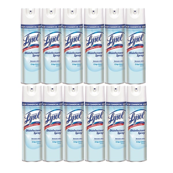Professional Lysol Disinfectant Spray, Crisp Linen Scent, Effective against HIV-1 (AIDS Virus)