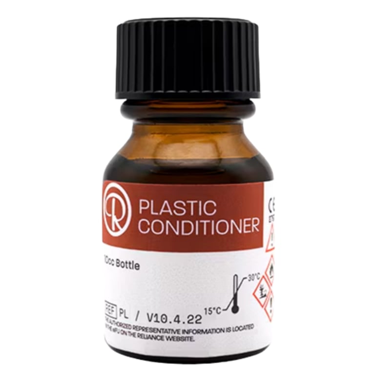 Reliance Plastic Conditioner 10cc Acrylic Prep, 1/Pk. Initiates the bond between an acrylic