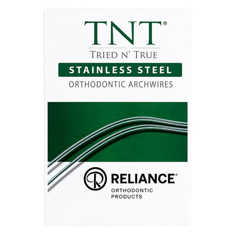 Reliance TNT .012 Stainless Steel Archwire, D-Form Lower, 25/Pk. For working and finishing stages