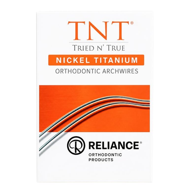 Reliance TNT .013 NiTi Archwire, D-Form Upper, Pre-Stopped, 25/Pk. For levelling and aligning
