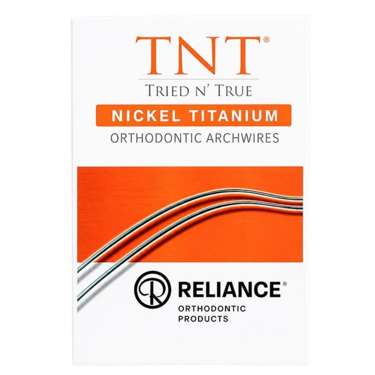Reliance TNT .016 NiTi Archwire, D-Form Upper, Pre-Stopped, 25/Pk. For levelling and aligning