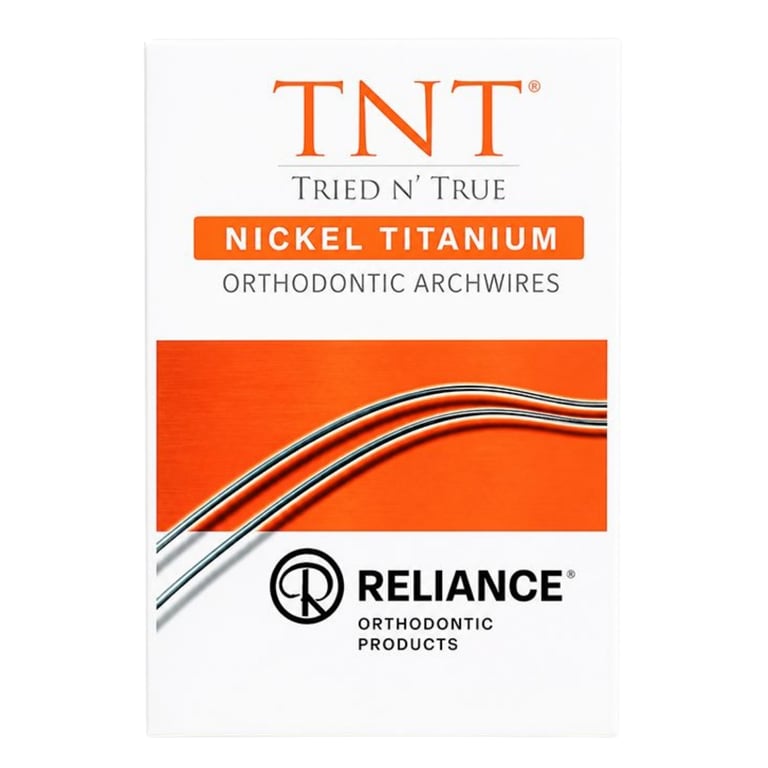 Reliance TNT .018 NiTi Archwire, D-Form Lower, Pre-Stopped, 25/Pk. For levelling and aligning