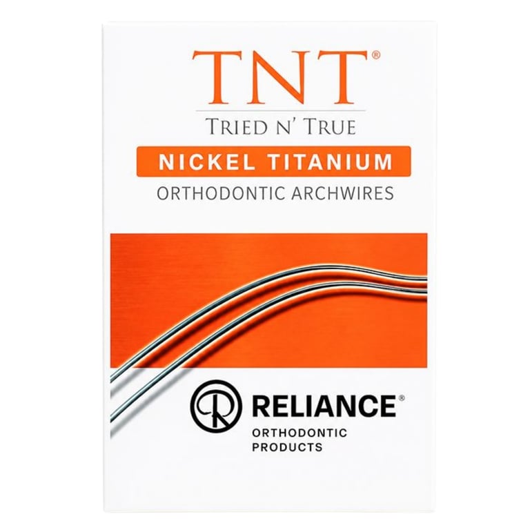 Reliance TNT .018 NiTi Archwire, D-Form Upper, Pre-Stopped, 25/Pk. For levelling and aligning