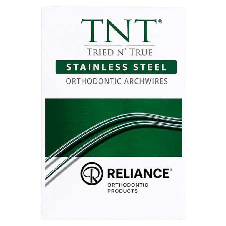 Reliance TNT .018 Stainless Steel Archwire, D-Form Upper, 25/Pk. For working and finishing stages