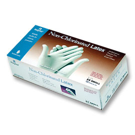 RelyAid Latex Exam Gloves - X-LARGE 100/Bx. Non-C