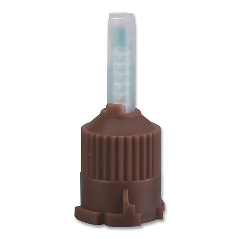 RelyAid T-Style Blunt End 1:1 Temp Cement Mixing Tips, Brown, 25/Pk. Designed for permanent