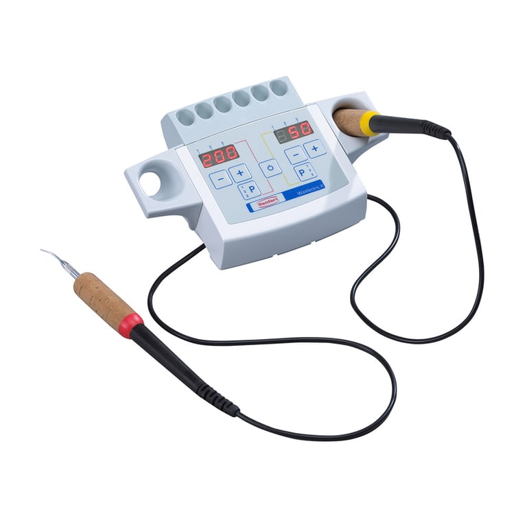 Renfert Waxlectric II Electric Wax Knife Kit. Includes: 1 control unit, integrated holder for 2