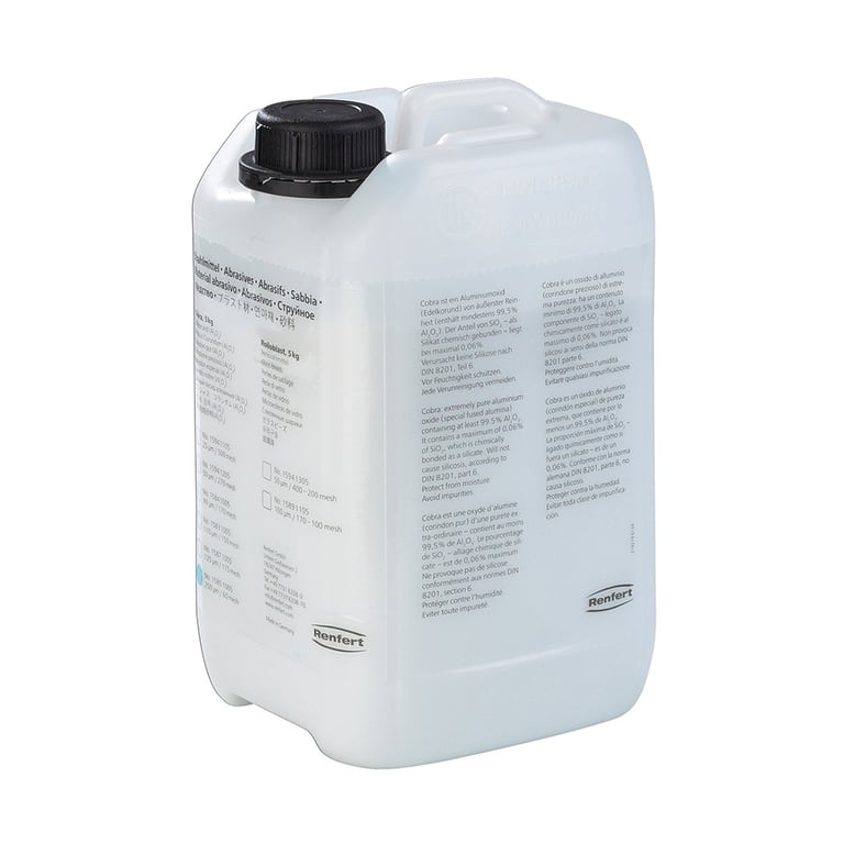 Renfert Cobra 250 Micron Aluminum Oxide Abrasive, White, 5 kg Canister, 1/Pk. Extremely